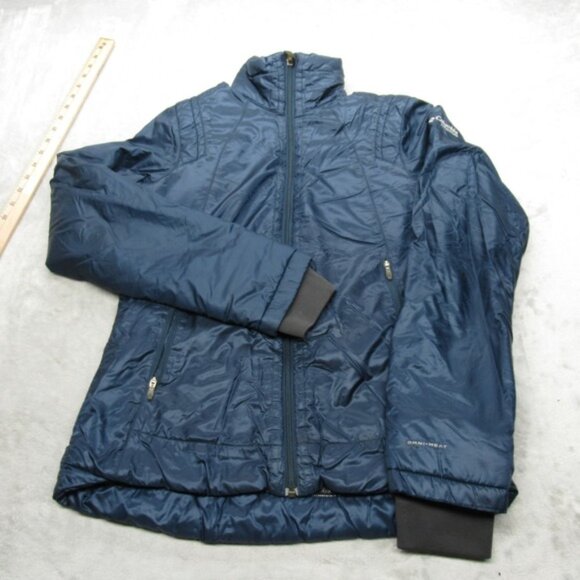 Columbia Titanium Jacket Small Womens Navy Interchange Insulated Omni Heat - Picture 2 of 15